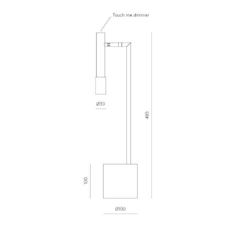 Technical drawing of a wall-mounted light fixture with dimensions.