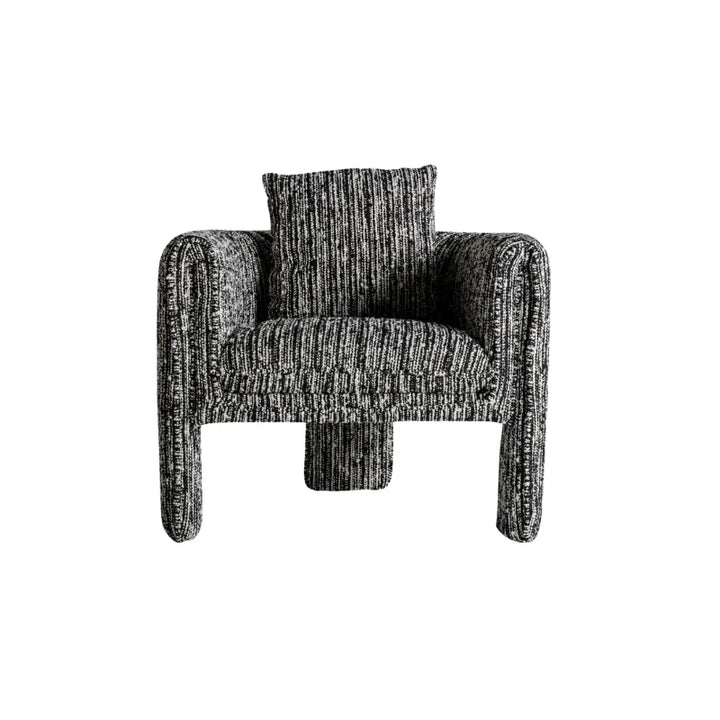 Back view of Kostov Armchair showing bold curved silhouette. Only at Bazar Mondiale high end furniture and exclusive pieces.