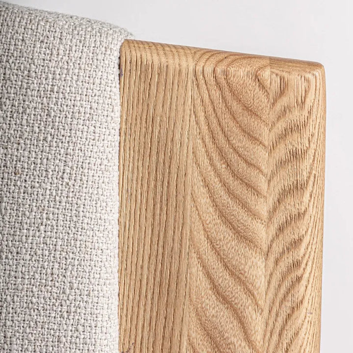 Angle showcasing the solid oak structure and seamless curved design – Only at Bazar Mondiale high end furniture and exclusive pieces. Only at Bazar Mondiale high end furniture and exclusive pieces.