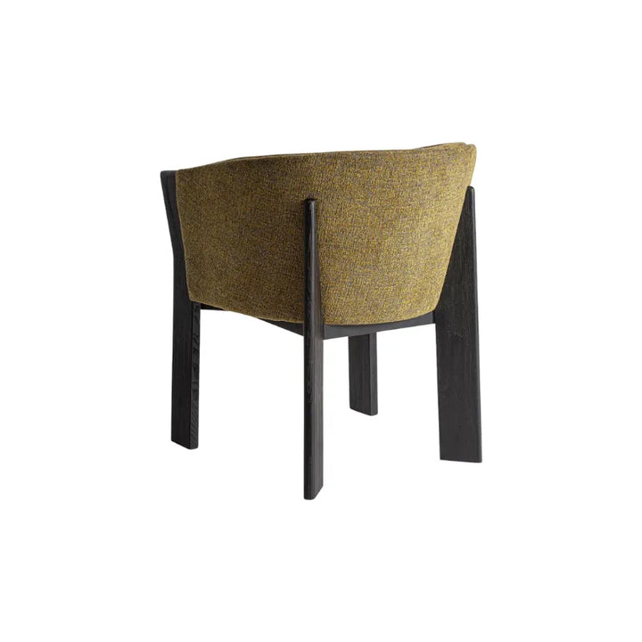 Nara Yellow Armchair - Side Profile | Streamlined minimalist silhouette | Only at Bazar Mondiale high end furniture and exclusive pieces.