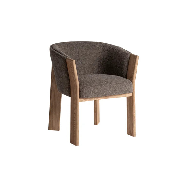 Nara Brown Chair three-quarter front angle – Only at Bazar Mondiale high end furniture and exclusive pieces.