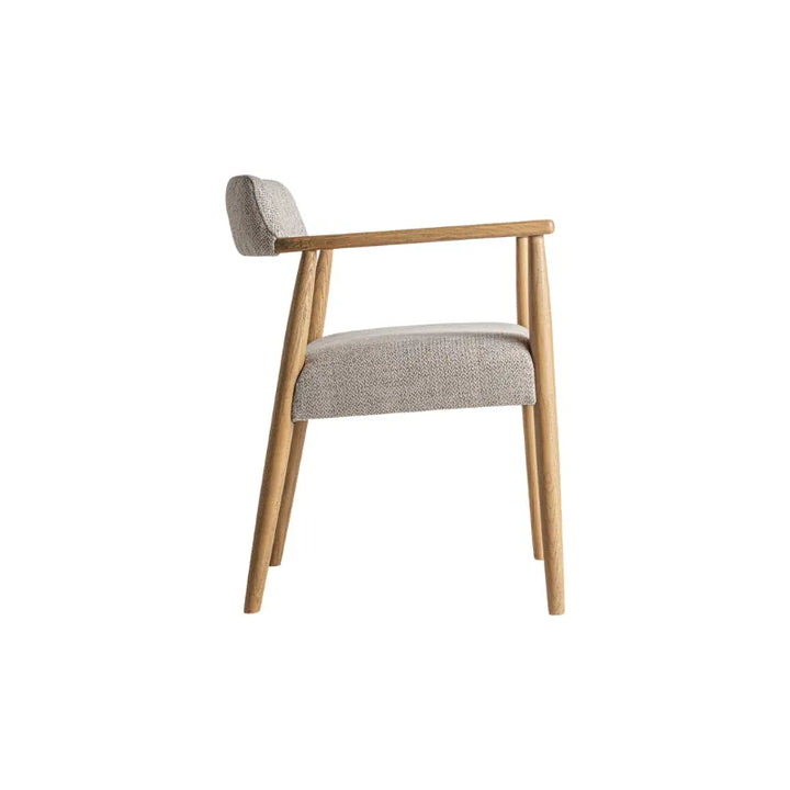 Rear angle showcasing the gently sloped backrest in beige upholstery – Only at Bazar Mondiale high end furniture and exclusive pieces.